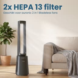 Auronic HEPA 13 Filter - Geschikt voor Auronic 2-in-1 Ventilator - 2 Stuks - 19,2 x 12,8 cm — thumbnail 2