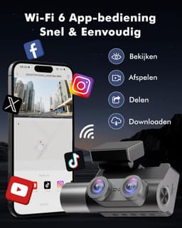 Auto Camera - Rijcamera Set - Veilig Rijden - Drie Kanalen Opname - 64GB Inclusief - Zwart — thumbnail 4