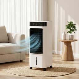 Mobiele Airco - Aircooler / Luchtkoeler - Draagbare Airconditioner - 3-in-1 Airco, Ventilator & Ontvochtiger - 7L Watertank - voor 20 m² - met Afstandsbediening & 24-uurs Timer - 50 dB - Inclusief Wieltjes - Wit — thumbnail 3