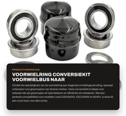 Dailygoods- Voorwielring - Dragende Omzettingsuitrusting - Conversiekit - Compatibel met Craftsman/Poulan/Husqvarna/Jonsered - Metaal/Rubber - Inhoud: 1 set - Wielbus — thumbnail 1