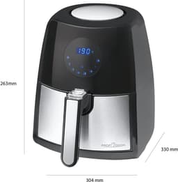 Hete Lucht Friteuse - Gezonde Frituur - Vetarm Koken - 7 Programma's - 2.5 Liter - Zwart RVS — thumbnail 5