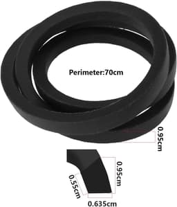 Dailygoods- Aandrijfriem V-riem - Vervangingsonderdeel 1209470 - Compatibel met Toro Timemaster - Grasmaaier - Eenvoudig te installeren - Zwart, 70 cm - Grasmaaieronderdeel — thumbnail 2