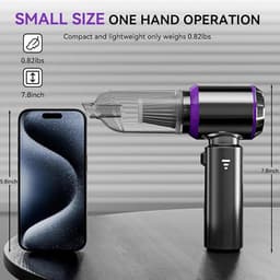 Handstofzuigerset, snoerloze stofzuiger, multifunctionele lichtgewicht mini-autostofzuiger met wasbaar filter, oplaadbaar en draagbaar - grijs — thumbnail 2