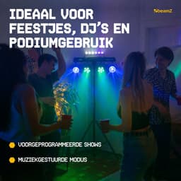 Feestverlichting op statief - BeamZ CLS NesoUV partybar - Discolampen - DMX en muziekmodus - RGBW-UV — thumbnail 3