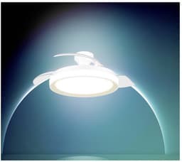 Philips Bliss Plafondventilator met ingebouwde LED-lamp - 3 Intrekbare bladen, diameter: 106cm - 4500 Lumen - Instelbaar wit licht van 2700K tot 6500K - Dimbaar tot 5% - Afstandsbediening - Wit met goud — thumbnail 2