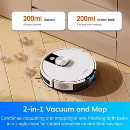 Innovastore Robotstofzuiger - Stofzuiger - Dweilfunctie - met Leegstation - 3000PA zuigkracht - 31.5x31.5x9.9cm -Wit — thumbnail 5