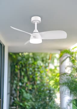 REALITY HELSINKI - Ventilator - Wit mat - incl. 1x SMD 20 W - Afstandsbediening - Geintegreerde dimmer - Traploos instelbare lichtkleur - Dimbaar met schakelaar - Niet externe dimbaar - Geheugenfunctie - Zomer- en wintermodus - 6 snelheidsniveaus — thumbnail 3