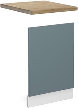 Vaatwasser Frontpaneel - Keukenpaneel Meubel - Keuken Renovatie - Ingebouwd Design - 45 cm Breed - Blauw Grijs — thumbnail 1