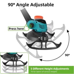 Elektrische Grasmaaier - Draadloze Trimmer - Tuin Onderhoud - Verstelbare Hoek - 6 Inch - One Color — thumbnail 3