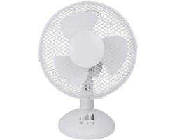 Draagbare Tafelventilator, 9 Inch, Wit, Oscillerend, Compact