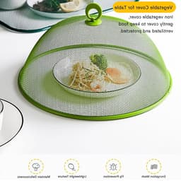 Set van 2 Voedsel Deksels, Metalen Klokken en Mesh Food Blankets voor BBQ, Picknick en Feestjes (30 cm, 2 Kleuren) — thumbnail 3