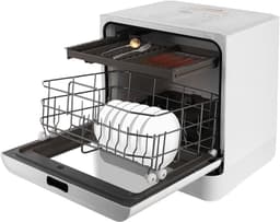 Compacte Vaatwasser - Tafelmodel Apparaat - Keuken Gemak - Twee Watertoevoer Opties - 43 x 39 x 46 cm - Wit — thumbnail 1