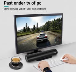 Mini soundbar - soundbar voor tv - computer-soundbar met Bluetooth 5.0 - bekabelde en draadloze pc-luidspreker - home-audiosysteem voor thuisbioscoop/gaming/projectoren — thumbnail 3