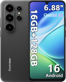 Blackview WAVE 10C Smartphone - Telefoon Dubbele Sim 4G - 6,88" HD+ IPS - 16GB(4+12) RAM - 128GB ROM - 5000 mAh - Android 16 - GPS - Zwart — thumbnail 1