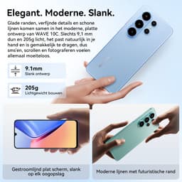 Blackview WAVE 10C Smartphone - Telefoon Dubbele Sim 4G - 6,88" HD+ IPS - 16GB(4+12) RAM - 32GB ROM - 5000 mAh - Android 16 - GPS - Blauw — thumbnail 2