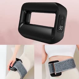 Massagepistool met 6 intensiteitsniveaus, 3 ritmemodi, handmassageapparaat, elektrisch massagepistool met heupband, oplaadbaar. — thumbnail 1