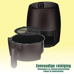 RUX® Mini airfryer - Airfryer - Airfryer klein - Zwart - 22cm x 28cm x 27cm; 2.25 kg — thumbnail 2
