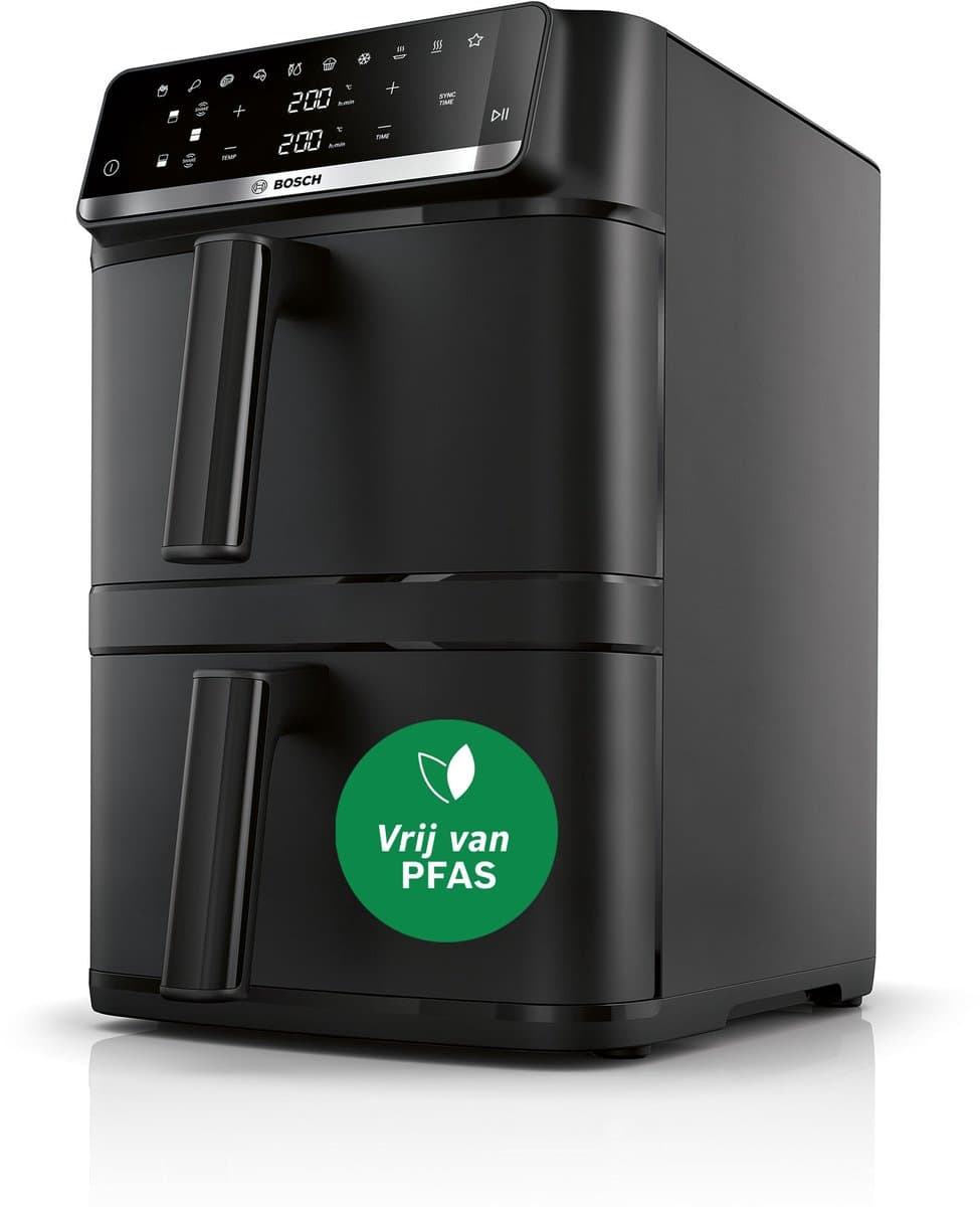Bosch MAFD661B0 XXL Airfryer - Serie 6 - 12L - 2x6L - Dubbele mand - Tot 8 personen - Zwart — afbeelding 1