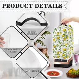Keuken Apparaat Hoes - Beschermhoes Blender - Apparaat Beschermen - Spatbestendig Materiaal - 24 x 185 x 405 cm - Citroenblad — thumbnail 3