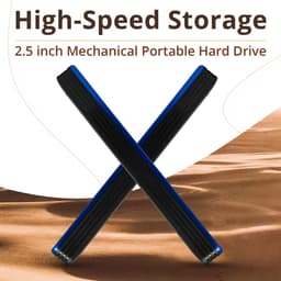 Externe harde schijf - Draagbare opslag - Back-up maken - USB 3.0 - 500 GB - Blauw — thumbnail 2