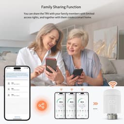 Slimme Radiatorthermostaat - Verwarming Regelaar - Energie Besparen - Zigbee Connectiviteit - M30 x 15 mm - Wit — thumbnail 3