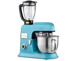 Keukenmachine 6.5L - Kneedmachine Mixer - Bakken en Koken - 1300W Krachtig Vermogen - 10 Snelheden - Blauw