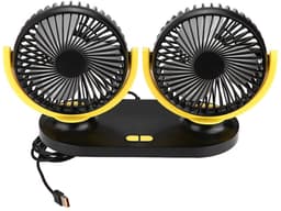 Dubbele Auto Ventilator - Draagbare Cooler - Koelere Rit - USB Aangedreven - 24 x 31 x 16 cm — thumbnail 1
