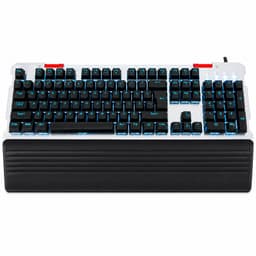 Mechanisch RGB Gaming Toetsenbord – Bedraad QWERTY Toetsenbord met Verlichting – Afneembare Polssteun – Anti-Ghosting — thumbnail 1