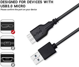 Allecto - USB B Kabel voor Seagate Game Drive en Maxtor M3 - USB 3.0 Hi-Speed — thumbnail 4
