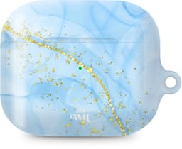 xoxo Wildhearts hoesje geschikt voor Airpods Pro 1 / Pro 2 - Marble Blue - Ook als telefoonhoesje verkrijgbaar - schokbestendige case geschikt voor Airpod Pro (2) - koptelefoon case - Beschermhoes met marmerprint - marmer look - blauw — thumbnail 1