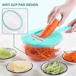 Plantaardige Chopper - Keuken Snijmachine - Snel Groenten Snijden - 5-in-1 Functionaliteit - 30x18x1 cm — thumbnail 3