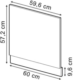 Afwasmachine paneel hoogglans antraciet 60 cm zonder werkblad — thumbnail 5