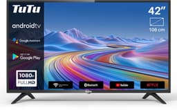 TuTu Android Smart TV - LED Full HD - 42 inch/108 cm - Voice Controle & Streaming apps - HDMI x3, USB x2, CI+ - Tripple Tuner DVB-T/T2/S/S2/C - Frameless Design - Geassembleerd in Eindhoven - TUG42FD1 — thumbnail 1