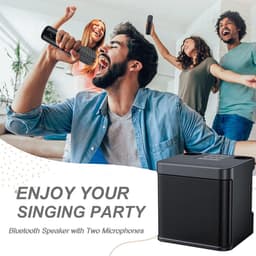 Karaoke set voor volwassenen met draagbare Karaoke Machine 2 draadloze microfoon Bluetooth PA-systeem - USB TF AUX - Home Party Ourdoor Kerstcadeaus karaoke set voor volwassenen — thumbnail 3