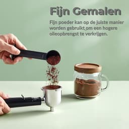 espressomachine met filterhouder, 6 bar, espressomachine van roestvrij staal met professioneel melkschuimmondstuk, ideaal voor cappuccino, latte en macchiato, compact en stijlvol. — thumbnail 2