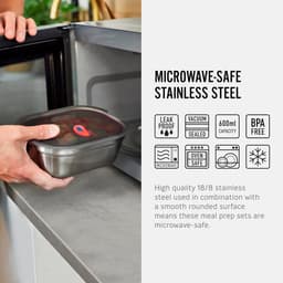 Multifunctionele Roestvrijstalen Lunchbox Magnetronbestendig 1200 ml — thumbnail 4