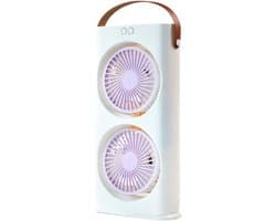 Elektrische Tafel Ventilator - Persoonlijke Koeler - Persoonlijke Verkoeling - 90 Graden Verstelbaar - 32x32cm - Paars