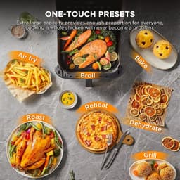 Airfryer 8-in-1 - Heteluchtoven - Gezond Koken - Grote Capaciteit - 8.5 Liter - Zwart — thumbnail 4