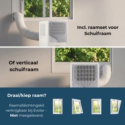 Evolar Mobiele Smart Airco - 14000 BTU - Koelen & Verwarmen - WiFi - App & Afstandsbediening - Airconditioner - met Afvoerslang - Slaapkamer, Woonkamer, Kantoor - EVO-014CHW — thumbnail 4