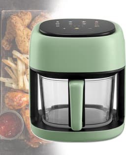 Airfryer Visueel - Heteluchtfriteuse - Gezond Koken - Zichtbaar Venster - 45 Liter - Groen — thumbnail 1