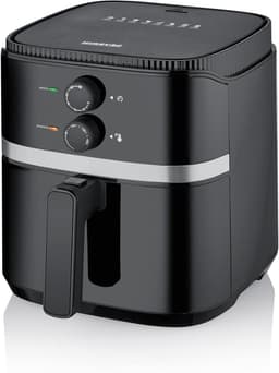 Hete Lucht Frituur - Airfryer Oven - Gezond Koken - Snelle Bereiding - 5 Liter - Zwart Zilver — thumbnail 1