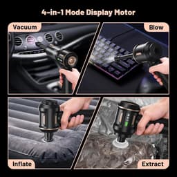 Draadloze Handstofzuiger - 28000 Pa - 4-in-1 - USB-C Oplaadbaar - HEPA Filter - 3 Zuigstanden - Voor Auto, Huis, Toetsenbord en Huisdieren — thumbnail 5
