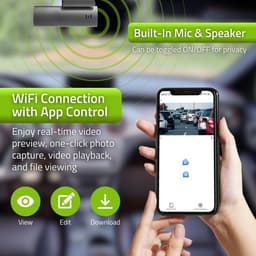 Nedis Dashcam – 1080p Full HD – Voor Auto – WiFi – Nachtzicht – Looprecording - 128GB - Vaderdag Cadeau — thumbnail 5