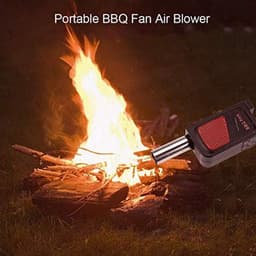 Draagbare elektrische BBQ-ventilator voor buitenkampeergrill, BBQ-luchtblazer, snelle vuurstarter — thumbnail 1