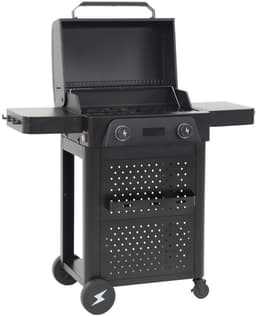 sweeek - Elektrische barbecue 2 branders 2300w geëmailleerd staal, 2 zijtafeltjes, thermometer, bedieningspaneel - voltis — thumbnail 4