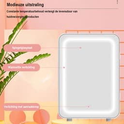 EAFC Skincare Fridge - Mini Koelkast - Make-up Koelkast met Spiegel - Beauty Fridge met Spiegel en 3 Standen Ledverlichting - Cosmetica - 4 Liter — thumbnail 2