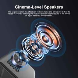 CORE Projector - Draagbare mini beamer - 1080P HD - Bluetooth en WiFi ondersteuning - Videoprojector - Geen HDMI - 40-150 inch - Ingebouwde speaker - 60W - 1280x720dpi - Met afstandsbediening - 2 USB aansluitingen — thumbnail 2