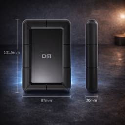 DM Externe Harde Schijf 2TB - USB C - Stootvaste Draagbare HDD - Hoge Opslagcapaciteit - Zwart — thumbnail 4