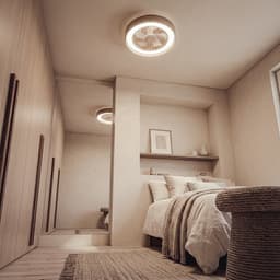 Fantiluxe - Andreas - Plafondventilator met verlichting - Bruin - Ø50cm - Afstandsbediening - Met lamp - Plafond ventilator - Slaapkamer — thumbnail 5