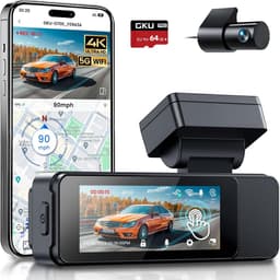 Auto Camera - Rijrecorder - Veilig Rijden - 4K Voor en Achter - 318 inch Touchscreen - Zwart — thumbnail 1